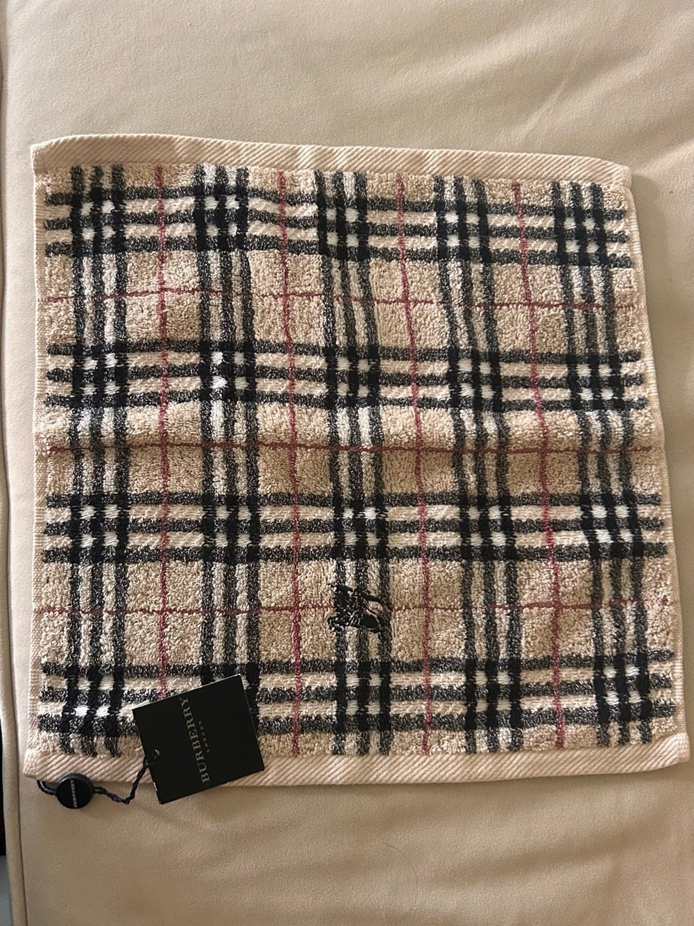 Burberry NOVA HAND TOWEL  14” x 13” NWT